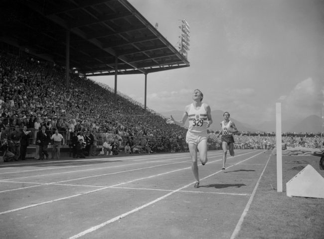 Roger Bannister Winning Race